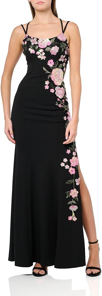 Speechless Women's Sleeveless Embroidered Maxi Party Dress