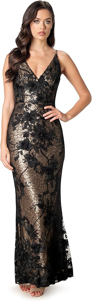 Dress the Population Women's Sharon Bodycon Maxi Dress