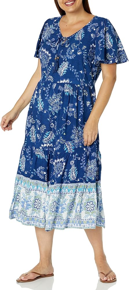 Avenue Women's Plus Size Dress Zara Flutter