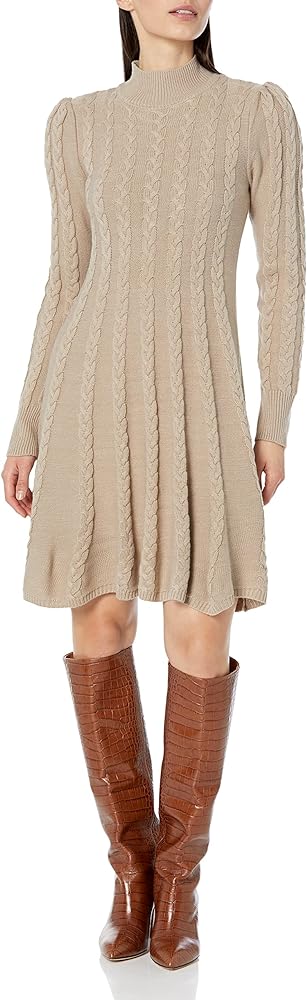 Jessica Howard Women's Fit & Flare Soft Long Sleeve Short Dress