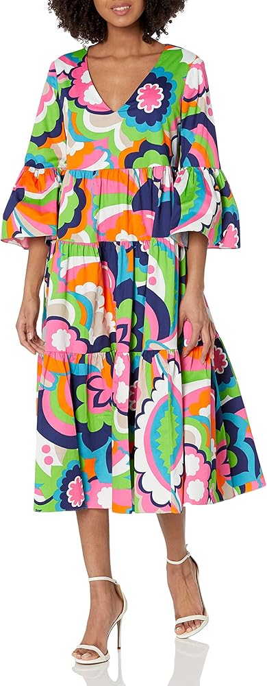 Trina Turk Women's Floral Tiered Midi Dress