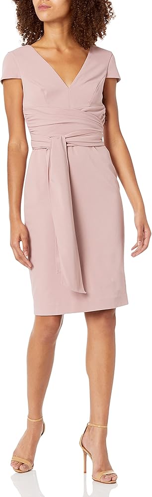 Dress the Population Women's Dana Cap Sleeve Stretch Short Dress