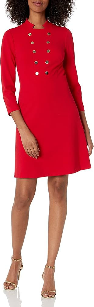 Tommy Hilfiger Women's High Neck Drop Waist Dress