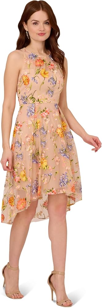 Adrianna Papell Women's Embroidery Midi Dress