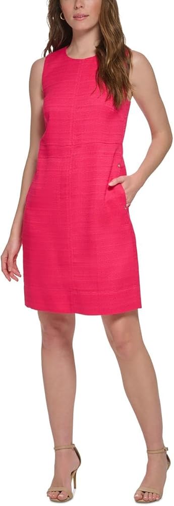 Tommy Hilfiger Women's Hopsack Weave A-line Dress