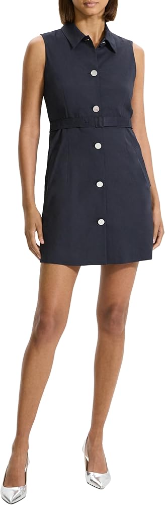 Theory Women's Sleeveless Belted Military Dress