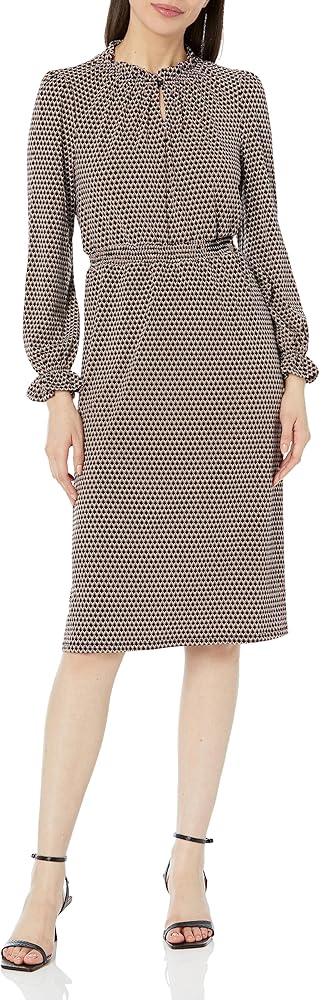 Adrianna Papell Women's Printed Smocked Waist Dress